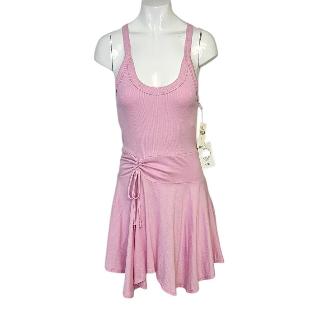 Daily Practice by Anthropologie Half Pipe Mini Dress Pink Size Small Cinched NWT